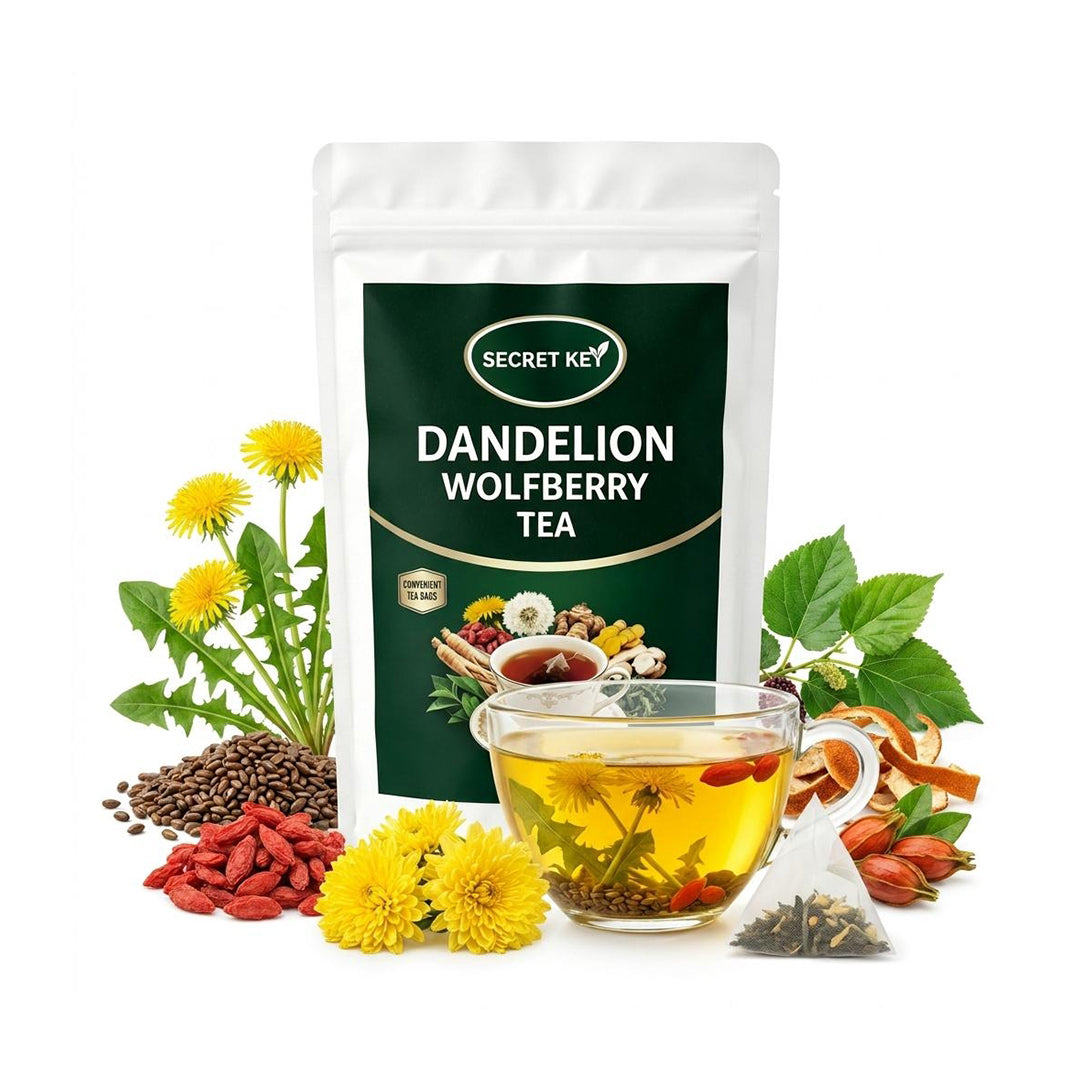 Dandelion Goji Liver Kidney Detox Tea Bags, 8 Herb Blend Eases Bloating & Water Retention, Caffeine-Free Gentle Energy For Late Nights & Greasy Meals, Hot Cold Brew Daily Wellness Infusion