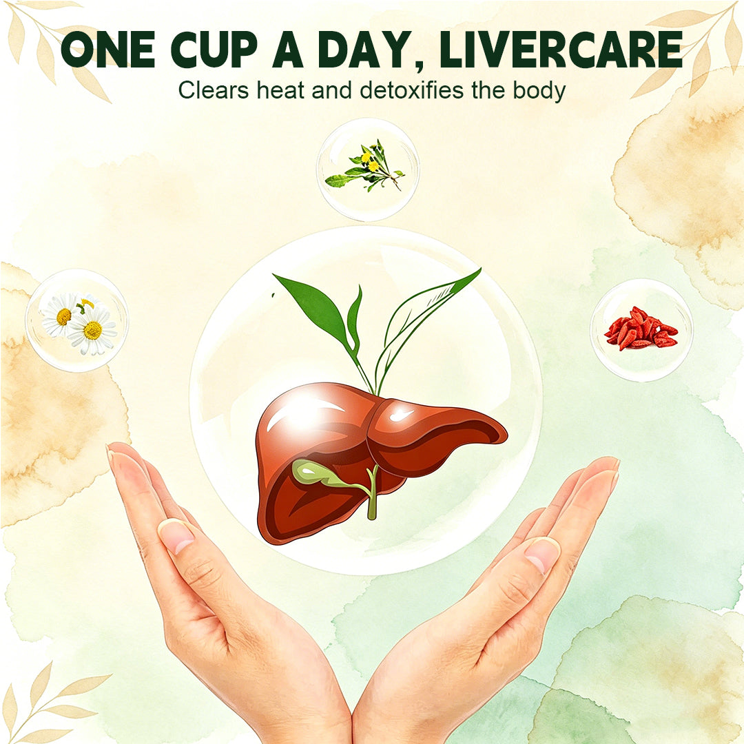 Dandelion Goji Liver Kidney Detox Tea Bags, 8 Herb Blend Eases Bloating & Water Retention, Caffeine-Free Gentle Energy For Late Nights & Greasy Meals, Hot Cold Brew Daily Wellness Infusion