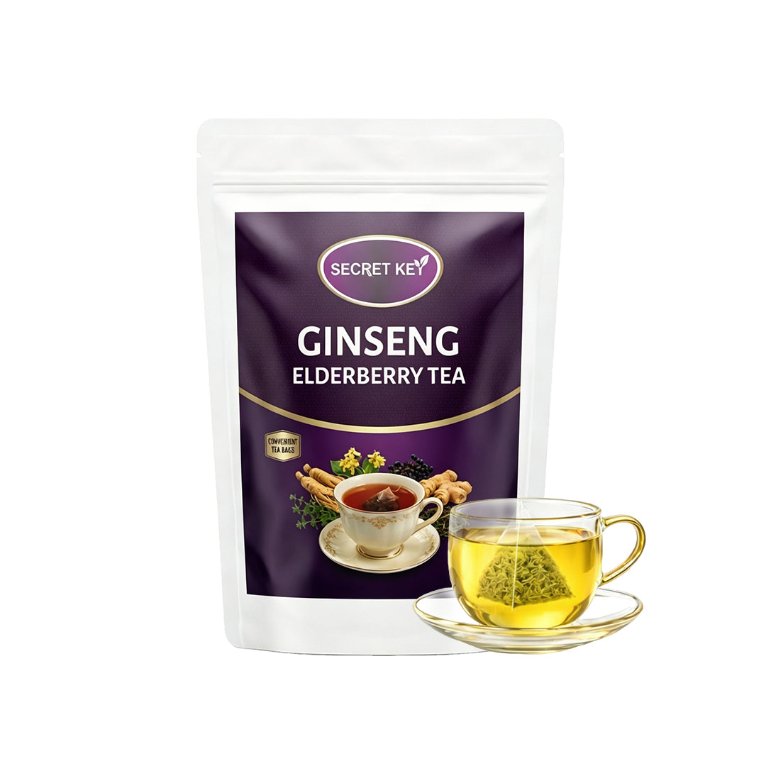 Tired Of Seasonal Congestion & Coffee Crashes? Ginseng Elderberry Lung Support Tea Sachets, Mullein Thyme Immune Boost Herbal Blend, Caffeine-Free All-Day Natural Energy, Soothe Respiratory Discomfort, Hot Cold Brew Portable Daily Wellness Must-Have