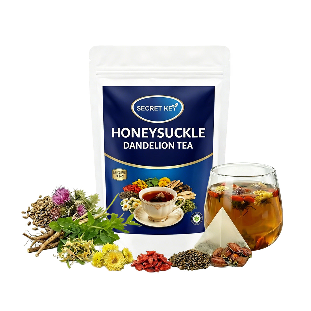 Soothe Eye Strain & Boost Immune Honeysuckle Dandelion Detox Tea Sachets, Natural Caffeine-Free Gentle Energy, Relieve Body Burden From Greasy Meals, Hot Cold Brew Biodegradable Tea Bags For All Daily Scenes