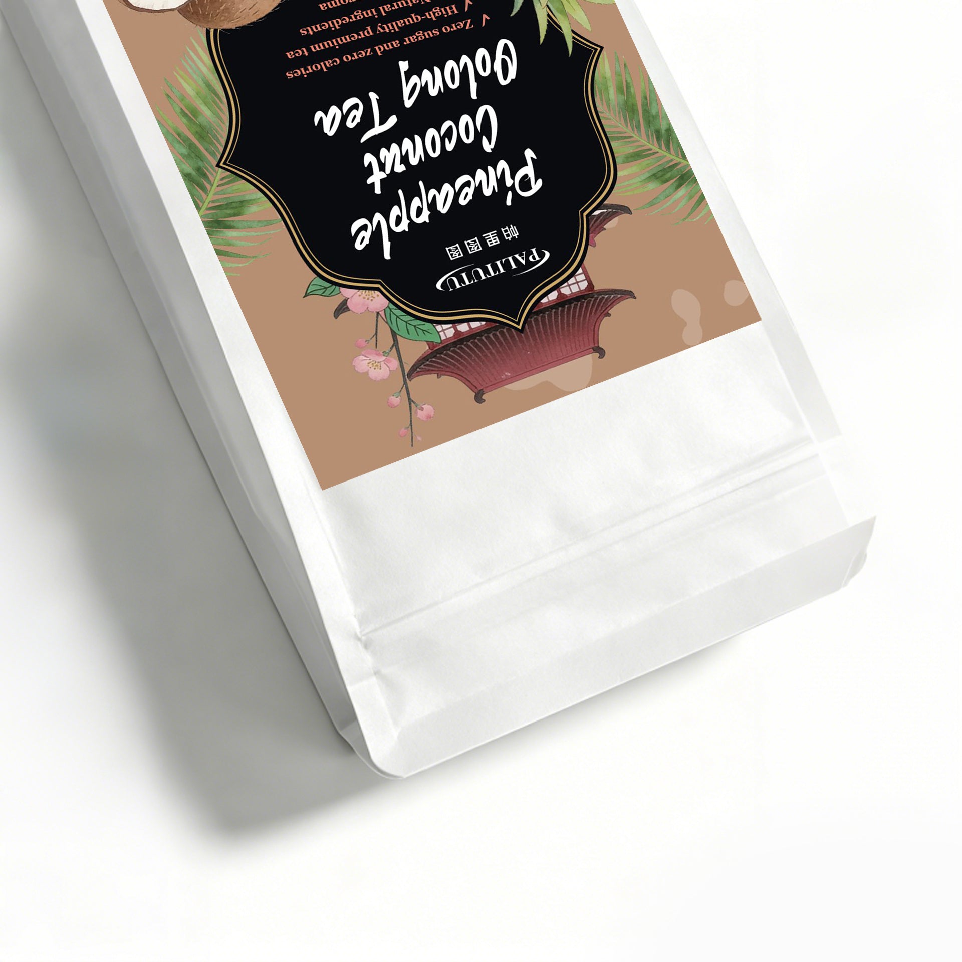 Zero Sugar Zero Calorie Pineapple Coconut Oolong Herbal Tea Bags, Vibrant Tropical Fruit Flavor Blend Made With Real Pineapple & Coconut Bits, Caffeine Friendly Quick-Steep Beverage For Everyday Healthy Lifestyle
