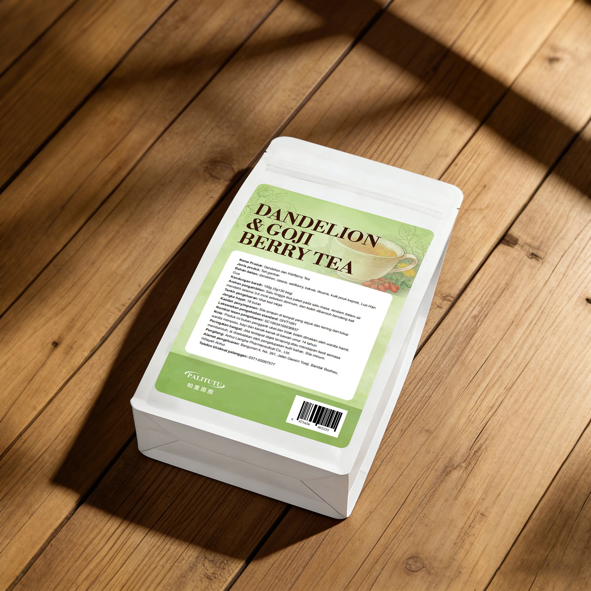 Antioxidant Dandelion Goji Berry Liver Cleanse Tea Bags, All Natural Multi-Herb Formula With Chrysanthemum & Cassia Seed, Soothe Strain From Long Screen Time, Gentle Detox Drink For Year-Round Internal Cooling Self-Care