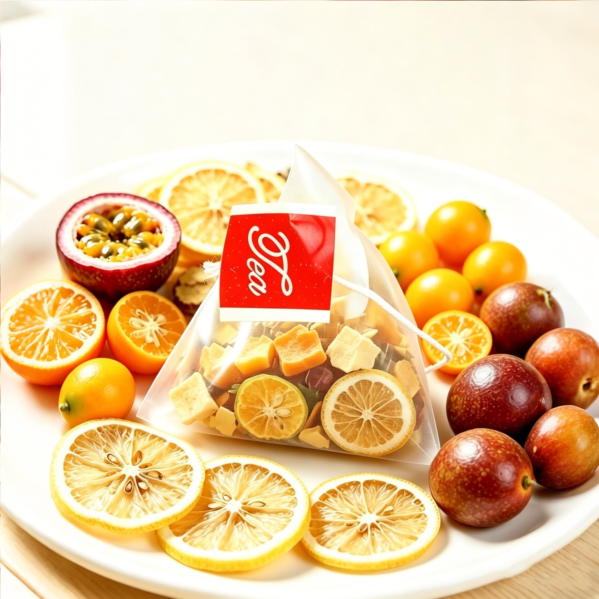 Summer Must-Have Vitamin C Fruit Infusion, PALITUTU Caffeine-Free Kumquat Passion Fruit Tea Bags, Freeze Dried Real Fruits Only, No Tea Leaves, Zero Artificial Flavors, Tangy Refreshing Hot & Iced Drink For All Day Energy Boost