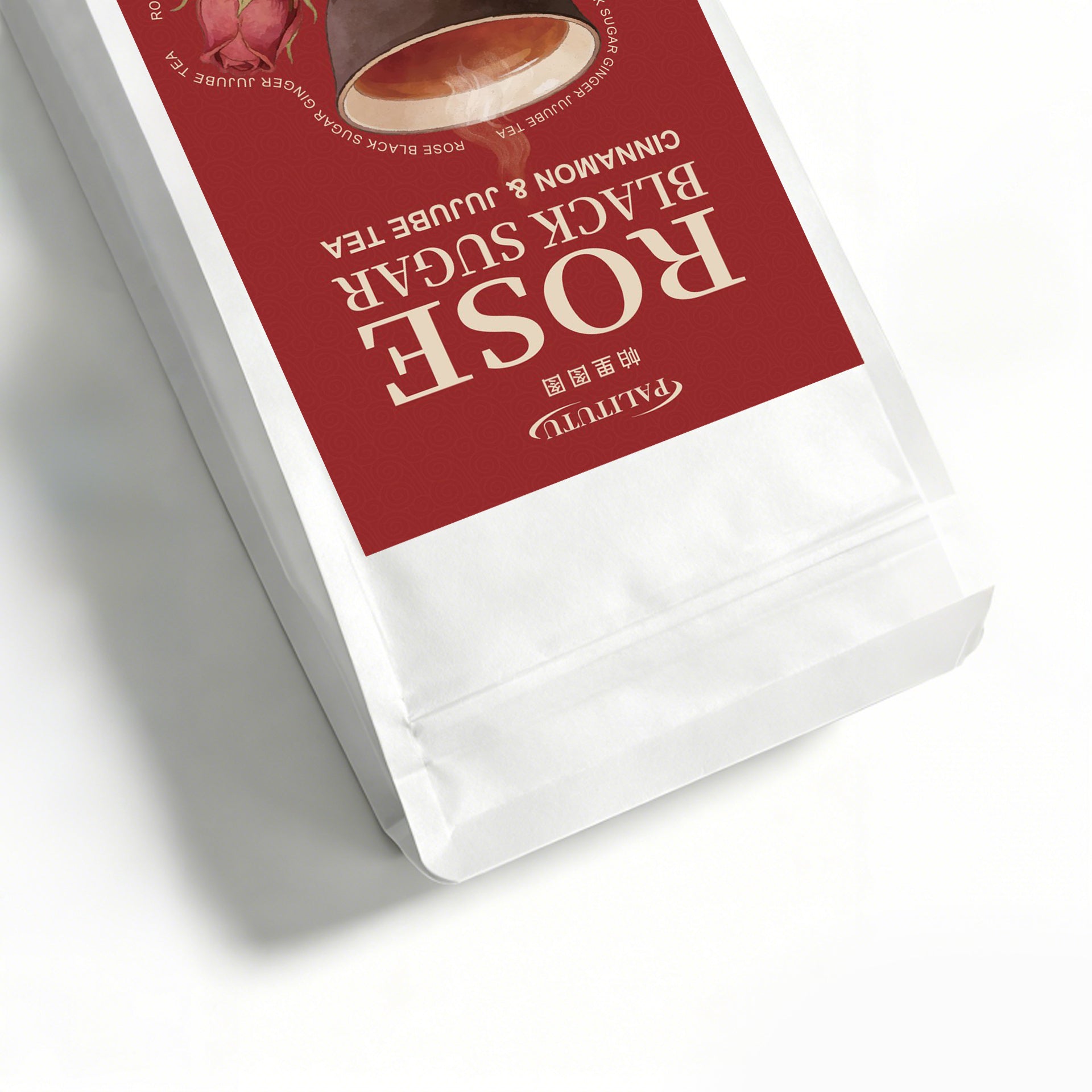 All-Natural Rose Ginger Palm Black Sugar Wellness Tea Bags, Gentle Internal Warmth To Ease Period Discomfort & Chilly Limbs, Hydrate Dull Skin, Balancing Herbal Blend For All Season Daily Self-Care Sips