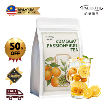 Summer Must-Have Vitamin C Fruit Infusion, PALITUTU Caffeine-Free Kumquat Passion Fruit Tea Bags, Freeze Dried Real Fruits Only, No Tea Leaves, Zero Artificial Flavors, Tangy Refreshing Hot & Iced Drink For All Day Energy Boost