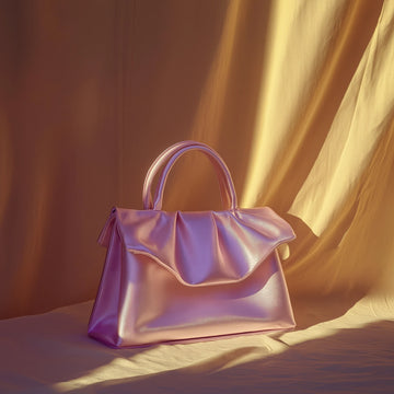 Pleated Top-Handle Bag