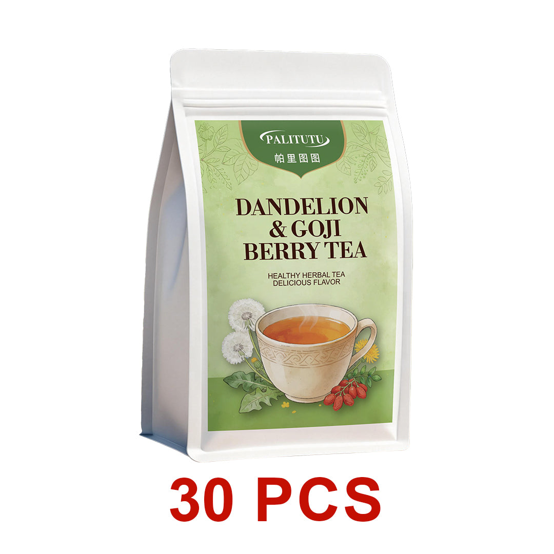 Antioxidant Dandelion Goji Berry Liver Cleanse Tea Bags, All Natural Multi-Herb Formula With Chrysanthemum & Cassia Seed, Soothe Strain From Long Screen Time, Gentle Detox Drink For Year-Round Internal Cooling Self-Care