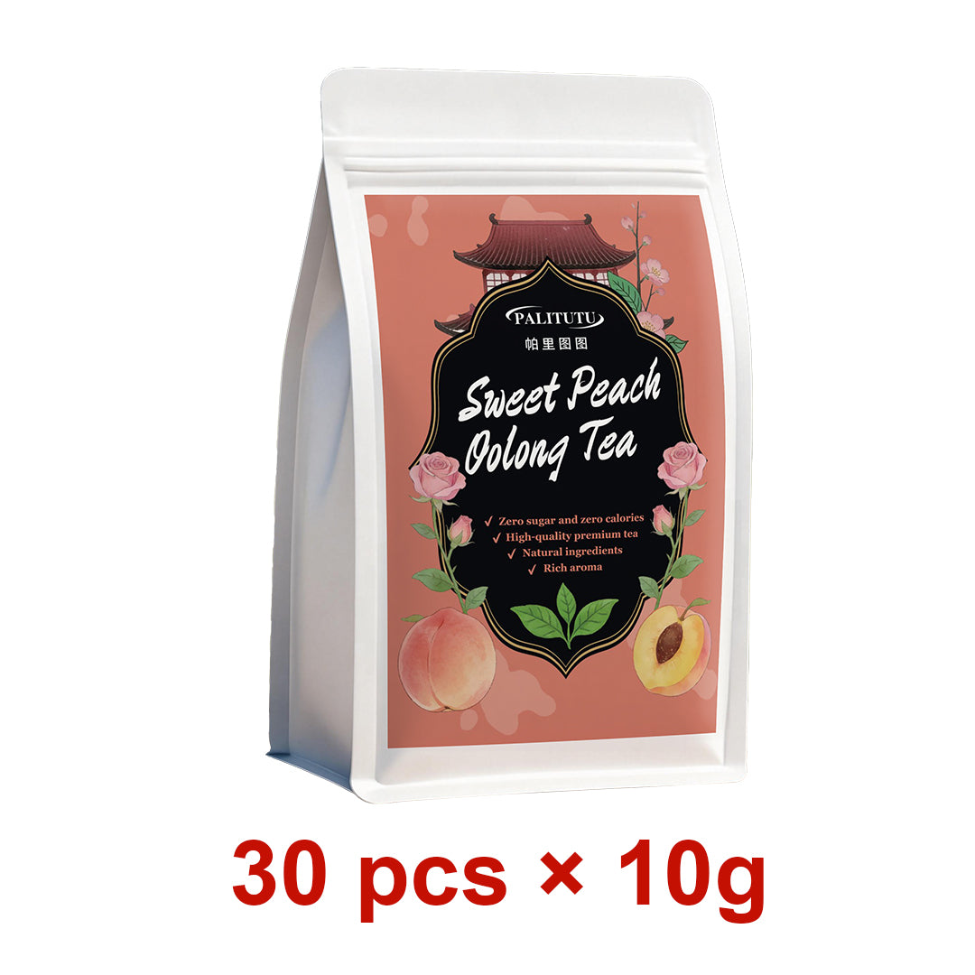 PALITUTU Sweet Peach Oolong Tea, Rich Natural Peach Fragrance Smooth Mellow Taste, Zero Sugar Zero Calorie Herbal Drink, Antioxidant-Rich For Daily Detox & Gentle Body Relaxation, Quick Ship For Hot & Cold Brewing