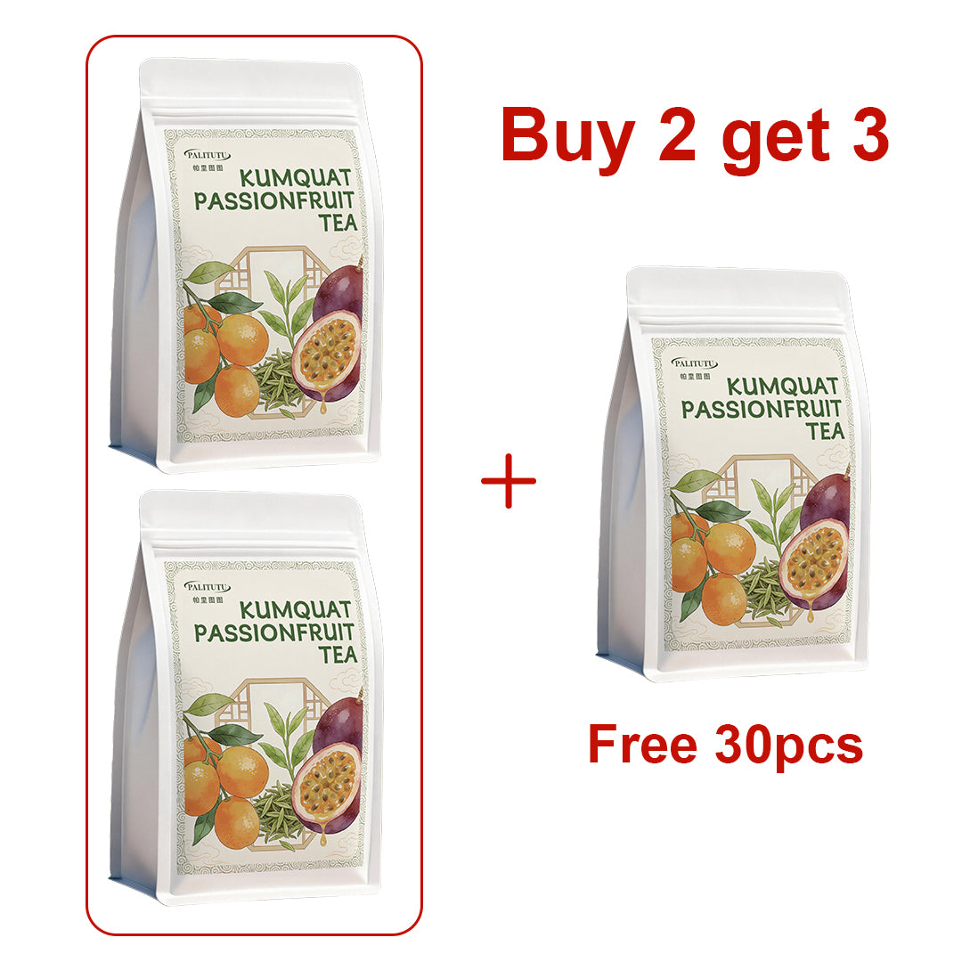 Summer Must-Have Vitamin C Fruit Infusion, PALITUTU Caffeine-Free Kumquat Passion Fruit Tea Bags, Freeze Dried Real Fruits Only, No Tea Leaves, Zero Artificial Flavors, Tangy Refreshing Hot & Iced Drink For All Day Energy Boost