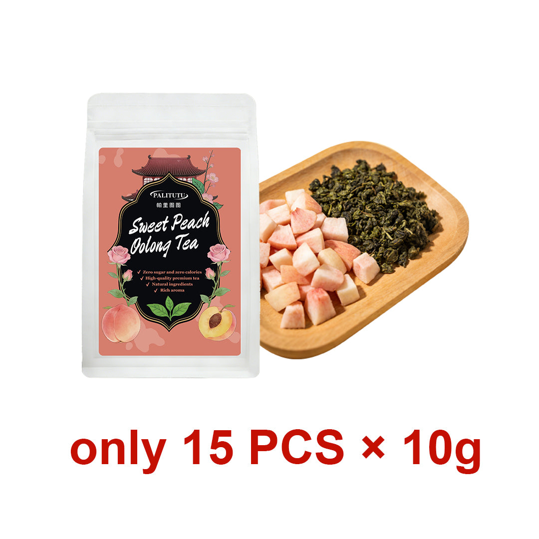 PALITUTU Sweet Peach Oolong Tea, Rich Natural Peach Fragrance Smooth Mellow Taste, Zero Sugar Zero Calorie Herbal Drink, Antioxidant-Rich For Daily Detox & Gentle Body Relaxation, Quick Ship For Hot & Cold Brewing