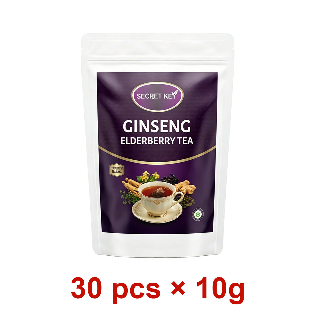 Tired Of Seasonal Congestion & Coffee Crashes? Ginseng Elderberry Lung Support Tea Sachets, Mullein Thyme Immune Boost Herbal Blend, Caffeine-Free All-Day Natural Energy, Soothe Respiratory Discomfort, Hot Cold Brew Portable Daily Wellness Must-Have