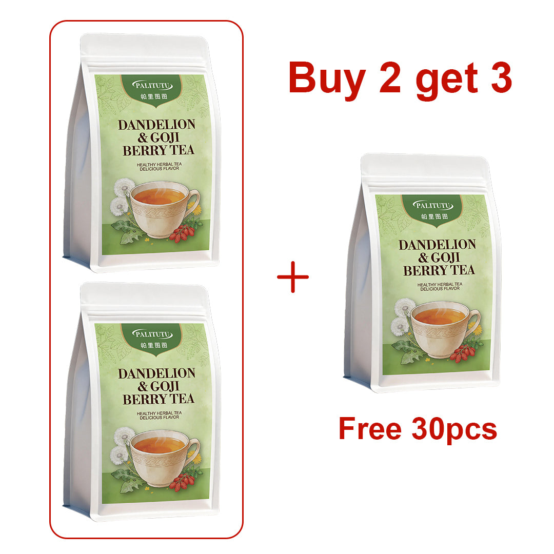 Antioxidant Dandelion Goji Berry Liver Cleanse Tea Bags, All Natural Multi-Herb Formula With Chrysanthemum & Cassia Seed, Soothe Strain From Long Screen Time, Gentle Detox Drink For Year-Round Internal Cooling Self-Care