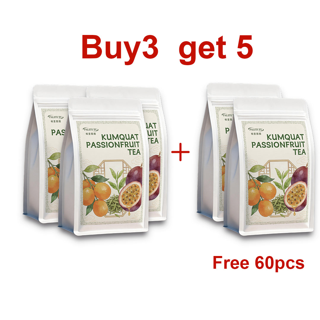 Summer Must-Have Vitamin C Fruit Infusion, PALITUTU Caffeine-Free Kumquat Passion Fruit Tea Bags, Freeze Dried Real Fruits Only, No Tea Leaves, Zero Artificial Flavors, Tangy Refreshing Hot & Iced Drink For All Day Energy Boost