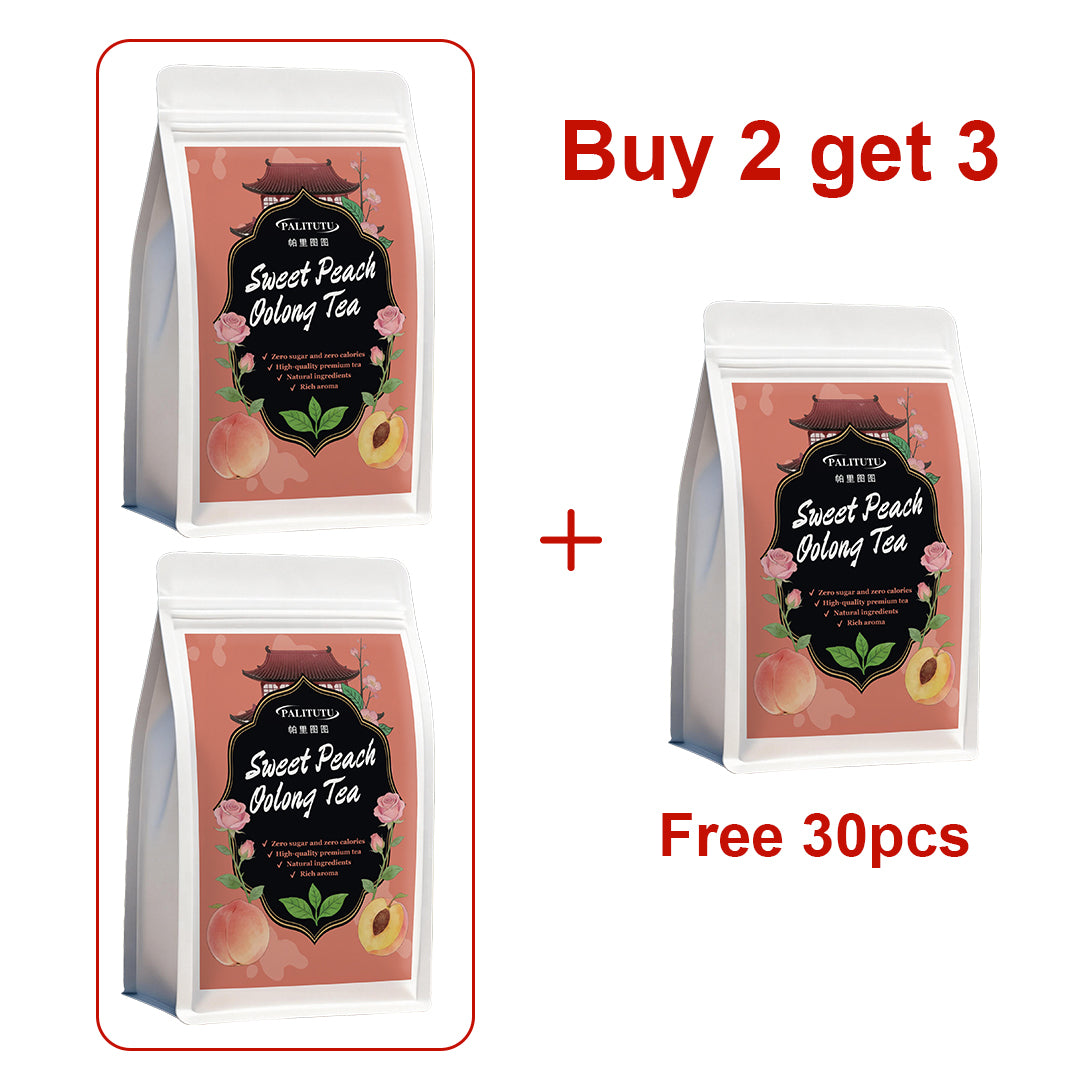 PALITUTU Sweet Peach Oolong Tea, Rich Natural Peach Fragrance Smooth Mellow Taste, Zero Sugar Zero Calorie Herbal Drink, Antioxidant-Rich For Daily Detox & Gentle Body Relaxation, Quick Ship For Hot & Cold Brewing
