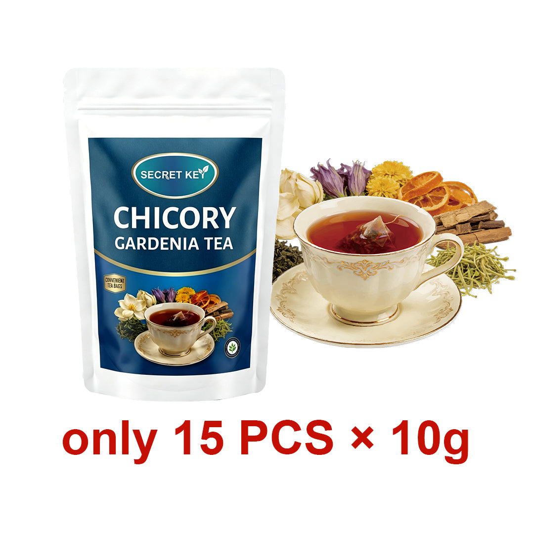Refreshing Gardenia Chicory Floral Cooling Tea Sachets, Natural Soothing Blend For Hot Weather & Air Conditioning Dryness, Boost Mild Immune Support, Zero Artificial Additives, Quick Steep Hot Cold Brew Self-Care Drink For Office & Outdoor Use