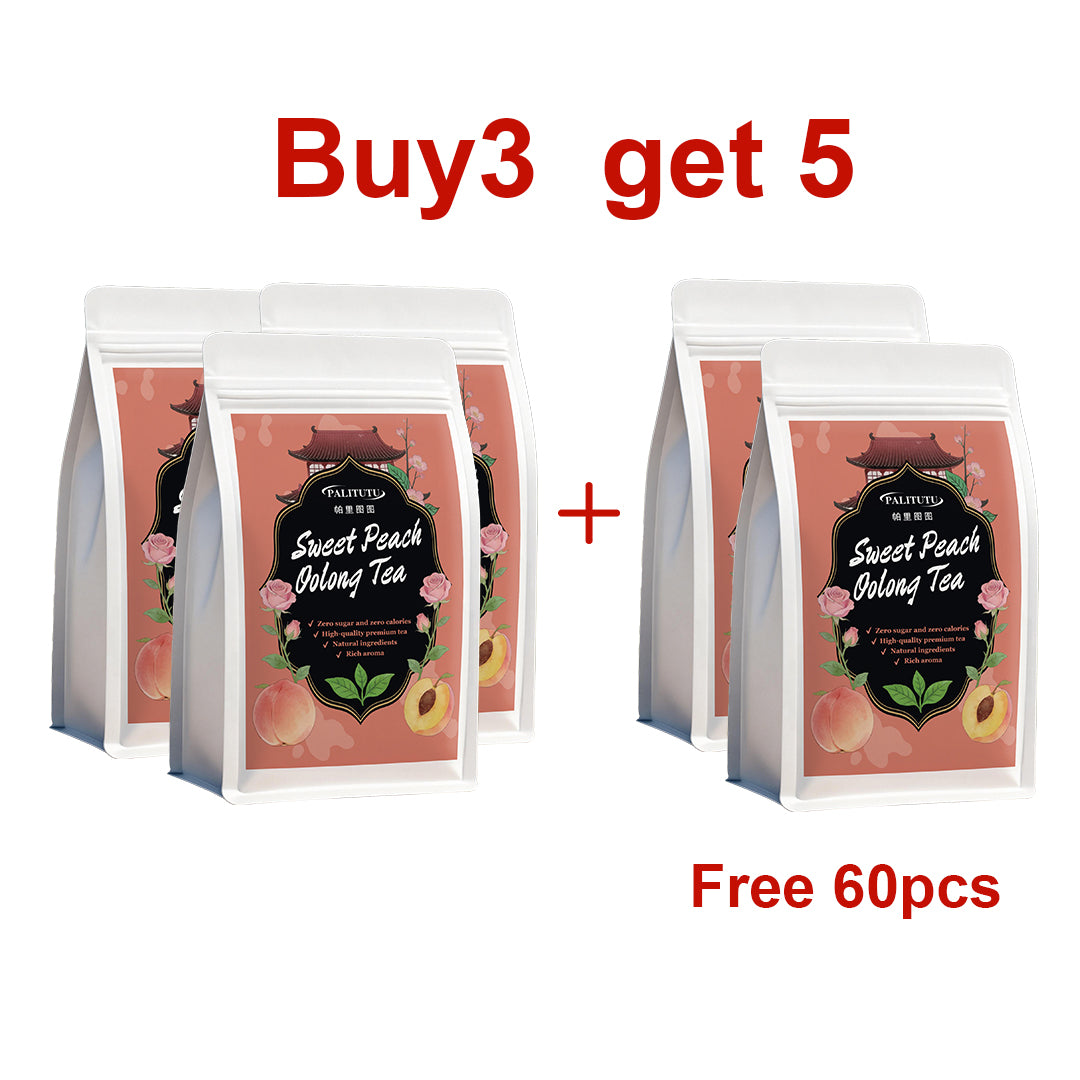 PALITUTU Sweet Peach Oolong Tea, Rich Natural Peach Fragrance Smooth Mellow Taste, Zero Sugar Zero Calorie Herbal Drink, Antioxidant-Rich For Daily Detox & Gentle Body Relaxation, Quick Ship For Hot & Cold Brewing