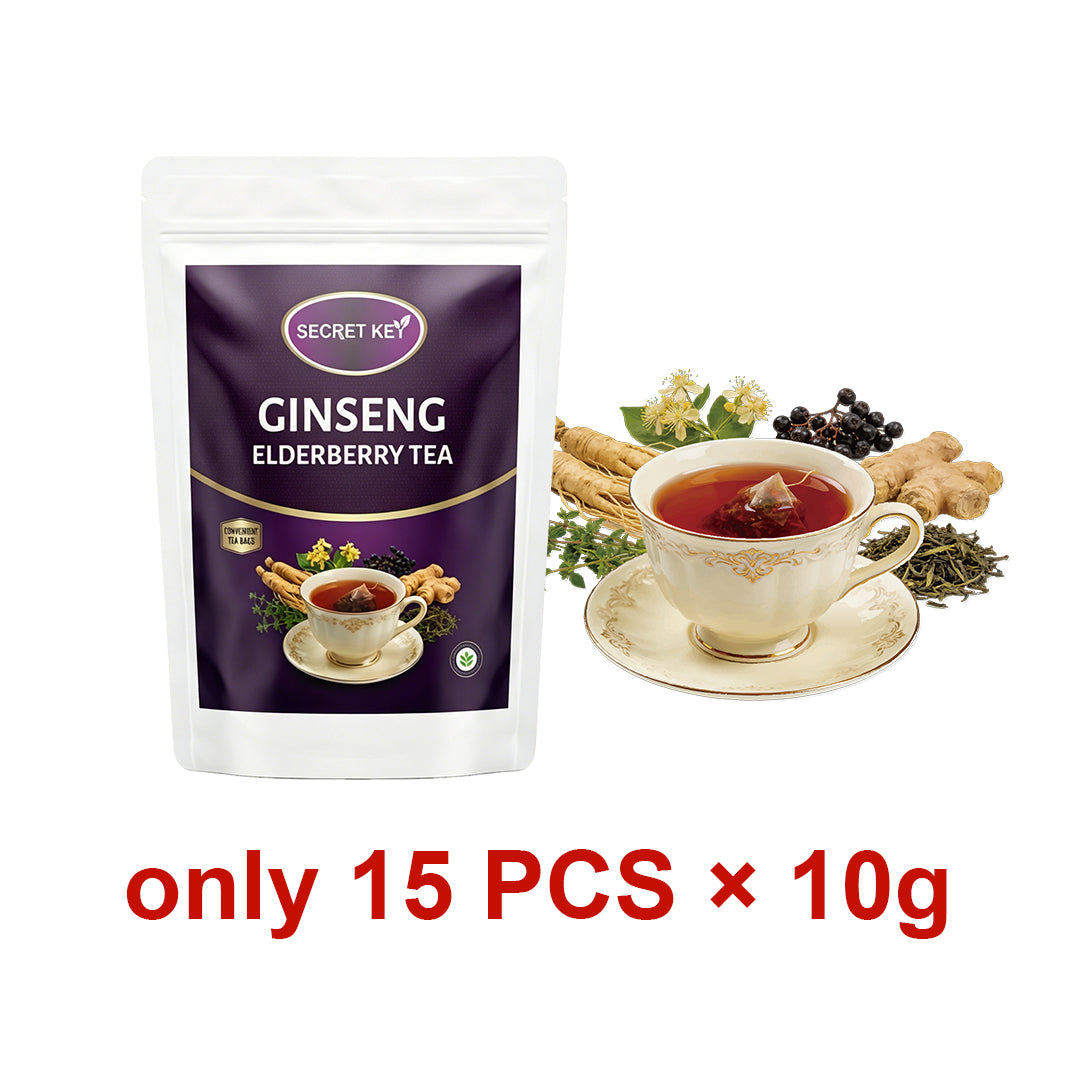 Tired Of Seasonal Congestion & Coffee Crashes? Ginseng Elderberry Lung Support Tea Sachets, Mullein Thyme Immune Boost Herbal Blend, Caffeine-Free All-Day Natural Energy, Soothe Respiratory Discomfort, Hot Cold Brew Portable Daily Wellness Must-Have