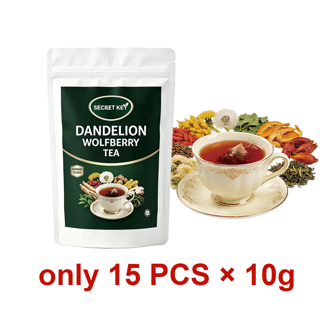 Dandelion Goji Liver Kidney Detox Tea Bags, 8 Herb Blend Eases Bloating & Water Retention, Caffeine-Free Gentle Energy For Late Nights & Greasy Meals, Hot Cold Brew Daily Wellness Infusion