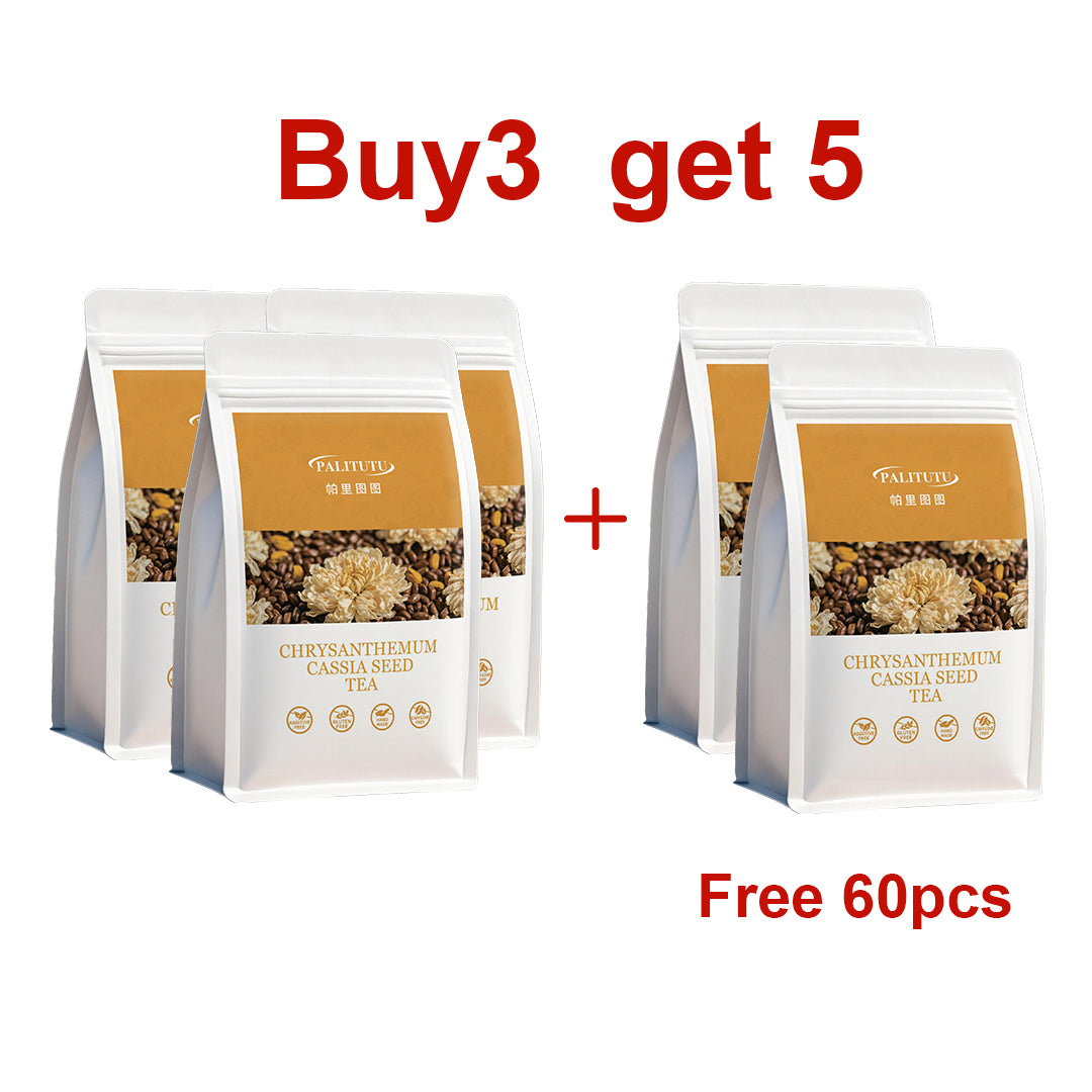 Chrysanthemum Cassia Seed Eye Recovery Wellness Tea Bags, Balanced Multi-Herb Formula With Goji & Burdock Root, Reduce Digital Eye Strain, Cool Body Heat, Fix Dull Skin & Bad Breath For Long Screen Users