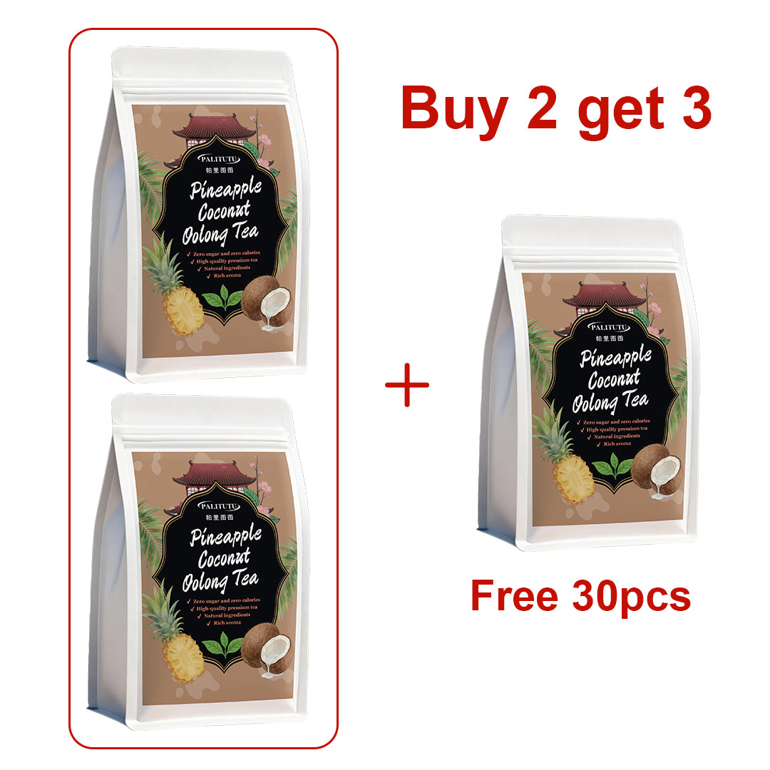 Zero Sugar Zero Calorie Pineapple Coconut Oolong Herbal Tea Bags, Vibrant Tropical Fruit Flavor Blend Made With Real Pineapple & Coconut Bits, Caffeine Friendly Quick-Steep Beverage For Everyday Healthy Lifestyle