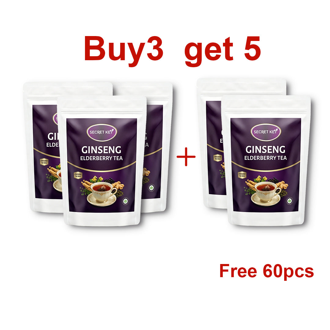Tired Of Seasonal Congestion & Coffee Crashes? Ginseng Elderberry Lung Support Tea Sachets, Mullein Thyme Immune Boost Herbal Blend, Caffeine-Free All-Day Natural Energy, Soothe Respiratory Discomfort, Hot Cold Brew Portable Daily Wellness Must-Have
