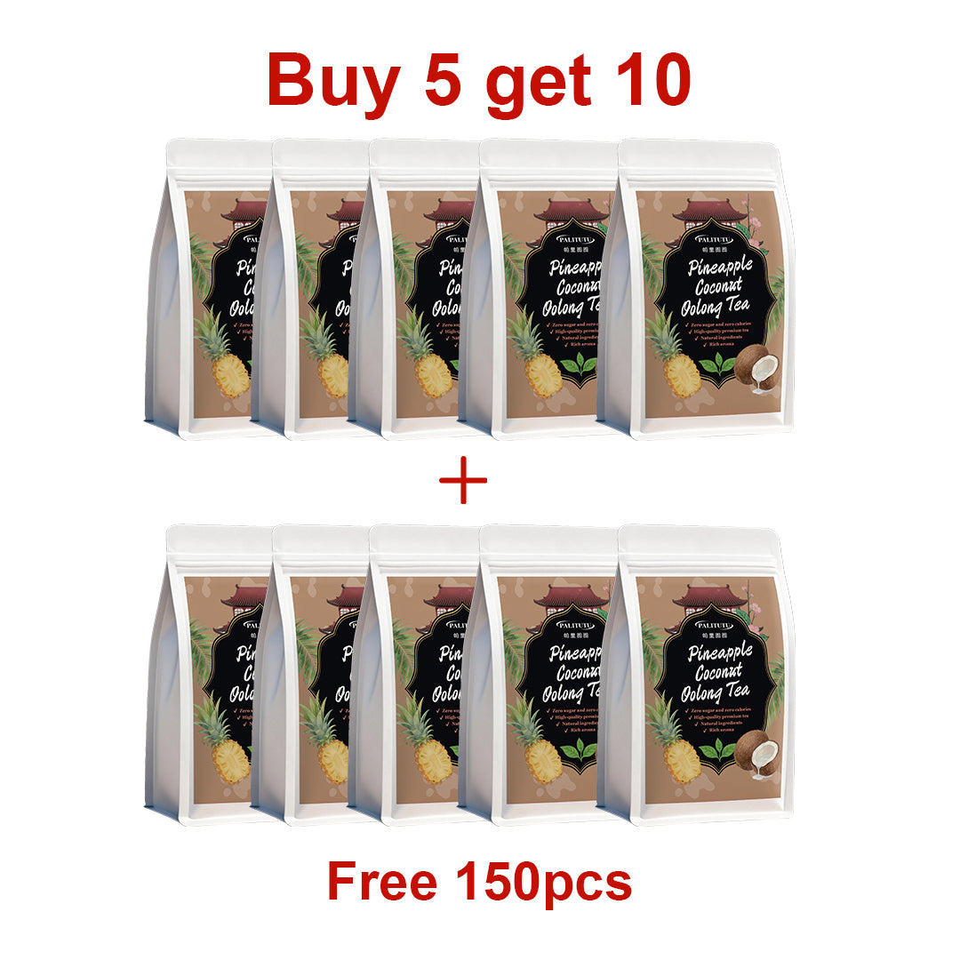 Zero Sugar Zero Calorie Pineapple Coconut Oolong Herbal Tea Bags, Vibrant Tropical Fruit Flavor Blend Made With Real Pineapple & Coconut Bits, Caffeine Friendly Quick-Steep Beverage For Everyday Healthy Lifestyle
