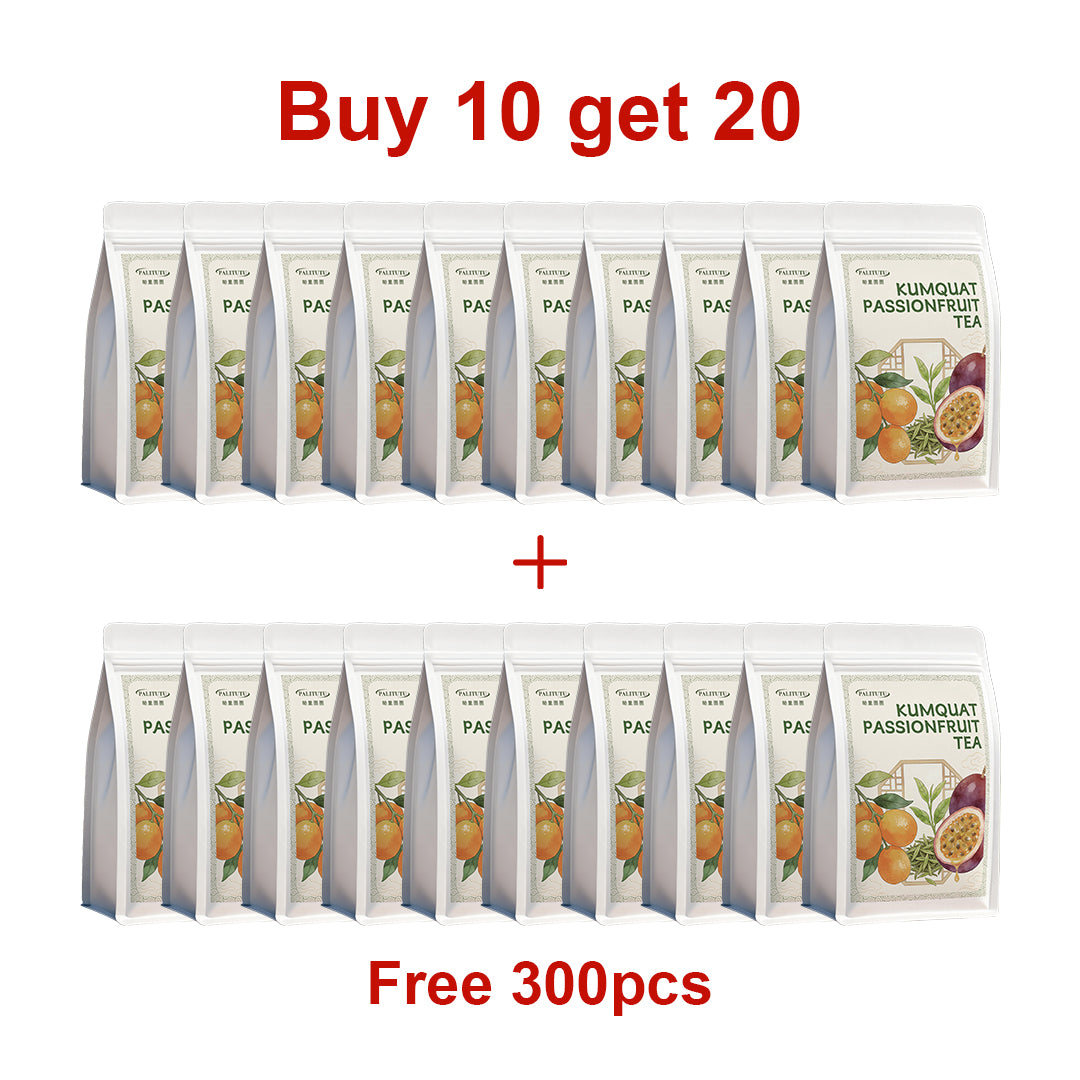 Summer Must-Have Vitamin C Fruit Infusion, PALITUTU Caffeine-Free Kumquat Passion Fruit Tea Bags, Freeze Dried Real Fruits Only, No Tea Leaves, Zero Artificial Flavors, Tangy Refreshing Hot & Iced Drink For All Day Energy Boost